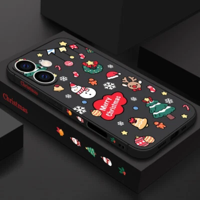 For iPhone 17 16 Pro Max Air 15 14 13 12 Shockproof Christmas Santa Case Cover - Image 1 of 4