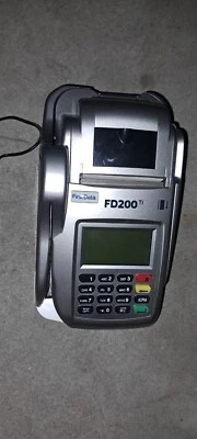 First Data FD200TI (Dial/IP) Credit Card Machine Tested With Power Supply  - Image 1 of 4