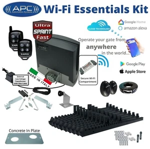 4 Meter Sliding Gate Opener WiFi Kit with Ultra Fast APC P450 Italian Made Motor - Picture 1 of 13