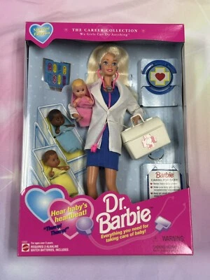 Muñeca Dr. Barbie con 3 Muñecas Bebé - Edición Especial Colección Carrera (1995) #15803 Foto 1 de 4