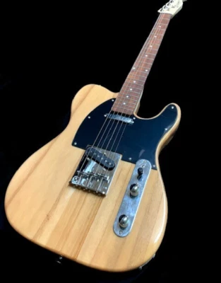 GREAT PLAYING NEW SOLID 6 STRING TELE STYLE NATURAL ELECTRIC GUITAR & GIGBAG - Image 1 of 4