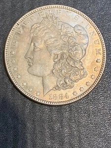 1884  Philadelphia  Mint Silver Morgan Dollar  lot # 1737 - Picture 1 of 6