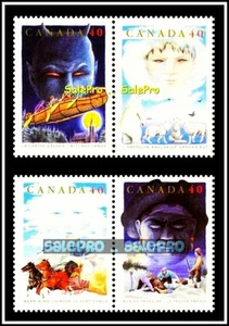 CANADA 1991 CANADIAN FOLKLORE WITCH HORSES MINT FV FACE $1.60 MNH RARE STAMP SET - Picture 1 of 2