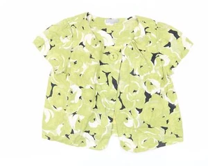 Per Se Womens Green Geometric Jacket Size 12 Button - Picture 1 of 10