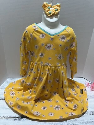 matilda jane girls dress size 6 Yellow Floral Tiered Floral Field Trip EUC - Image 1 of 4