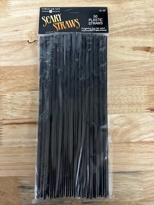 Vintage American Greetings Scary Straws Package of 50 New In Package Free Ship - Image 1 of 4
