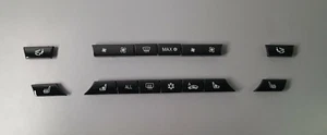 NEW BM BMW 5 SER F07 F10 F11 CLIMATE PANEL BUTTON SET BLACK GLOSSY 9313924 - Picture 1 of 8