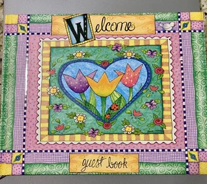 NOS Havoc Floral Guest Registry Blank Lined Book 9x7x.75” - Picture 1 of 4