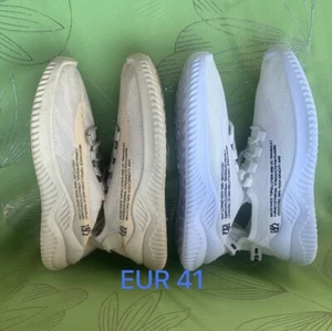 2 Pares Zapatillas De Deporte Para Hombre Tenis Para Correr White- Beige EUR 41 - Picture 1 of 14