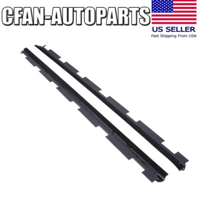 For Chevy GMC Pickup Truck Outer Front Window Sweep Weatherstrip Seal Pair Set - Image 1 of 4