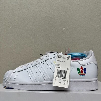 Adidas Originales Superstar Para Mujer Talla 9 Blanco Diversidad Orgullo Zapatos FW3694 Foto 1 de 4