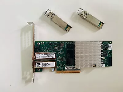 HP NC523SFP 10GbE 593742-001 593715-001 PCIe Server Adapter 2*SFP+ Transceiver - Image 1 of 3