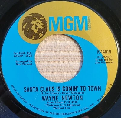 Wayne Newton "Santa Claus Is Coming To Town / Christmas Prayer" VG+ - Image 1 of 3