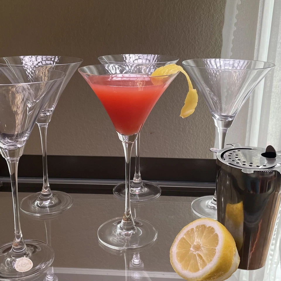 "3 vasos de Martini de cristal de plomo Lenox Toscana de repuesto 8 3/4"" de alto #I" Foto 1 de 1