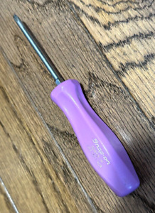 SNAP ON Tools USA #1 ACR Phillips Tip Screwdriver Pink Purple 6.5 Long Nut Shaft