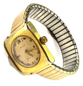 Bulova Gold Elektroplatte Einfassung Uhr Edelstahl Rückseite 2898903 - Bild 1 von 3