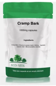 Cramp Bark 1000mg Capsules – Muscle Relief & Cramp Support - ECOVITS - Picture 1 of 2