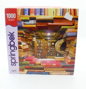 Springbok "Book Shop" 1000 Piece Jigsaw Puzzle 24" x 30" Made in USA New Sealed - Picture 1 of 8