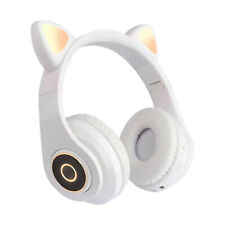 Bluetooth 5.0 Wireless Cat Rabbit Ear Headset LED W/Mic Headphone For Kids Girls
