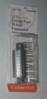 Radio Shack 276-1429 25-Pin Male Crimp Type D-Sub Connector - Image 1 of 3