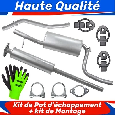 Kit de pot d'échappement pour Ford Focus 2 II MK2 Break 1.4 1.6 (2004-07/2011) - Photo 1/4