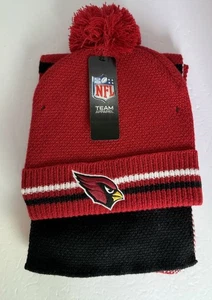 NFL Team Bekleidung Arizona Cardinals Field of Play Beanie Mütze & Schal Set $50 Neu mit Etikett - Bild 1 von 9