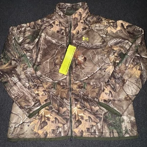 Under Armour UA Ap Windproof Scent Control Microfleece 3XL Forest Camo Jacket - Picture 1 of 11