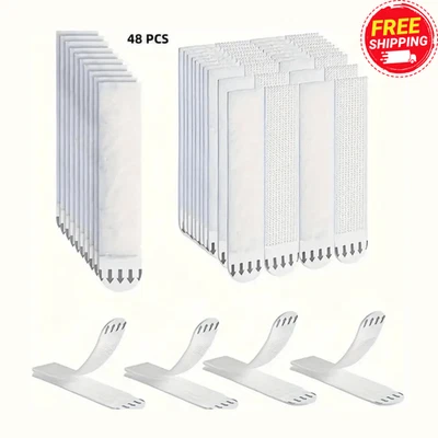 48pcs Heavy Duty Picture Hanging Strips No Nails Easy Removal for Wall Frames U