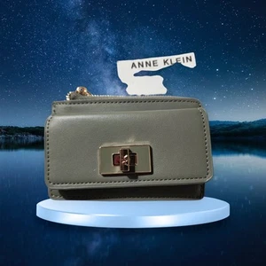 Anne Klein Card Case Wallet Green NEW - Foto 1 di 9