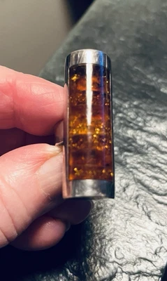 Sterling Silver 925 JAY KING Desert Rose Real Amber MODERN Ring Size 4.5 - Image 1 of 4