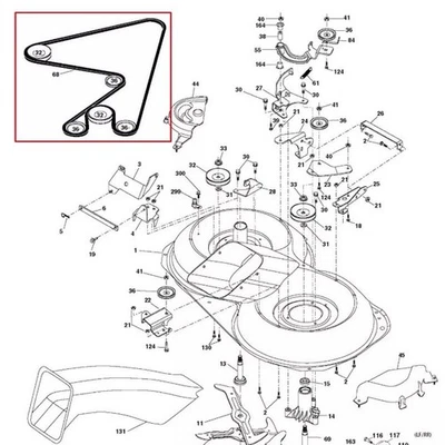 BRIZZON Doppelkeilriemen 532402008 Husqvarna CT151 CTH140 XP CTH151 CTH155 CTH160 CTH171