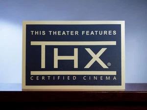 THX Wall Sign Brushed Gold Aluminum Plaque Home Theater Media Room Decor - Picture 1 of 4
