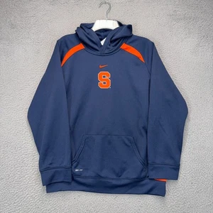 Syracuse Orange Hoodie Youth Boys XL Blue Nike Center Swoosh Dri-Fit Sweatshirt - Picture 1 of 9