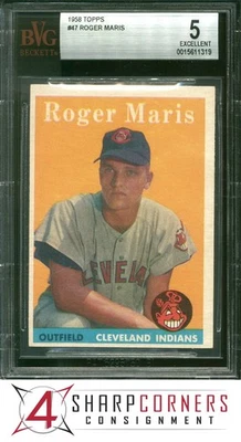 1958 TOPPS NO47 РОДЖЕР МАРИС RC ИНДЕЙЦЫ HOF BVG 5 - Изображение 1 из 4