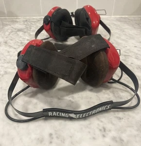 (2) Auriculares electrónicos de carreras Auriculares con micrófonos de pluma y correas traseras - Imagen 1 de 5