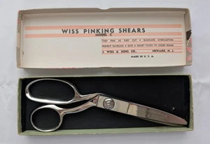 Vintage Wiss Pinking Shears Scissors Model C In Original Box Made in the USA - Picture 1 of 9