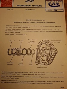 LUCAS C.A.V. -BRB Informazioni Tecniche 1966 N*5-Dinamo Lucas C42 Anello Ritegno - Foto 1 di 2