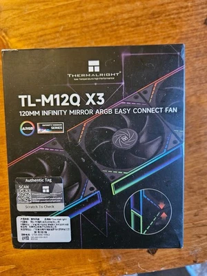 TL-M12Q X3 120mm PC Case Cooling Fans, Daisy-Chain | 2000RPM | High Airflow |... - Image 1 of 4