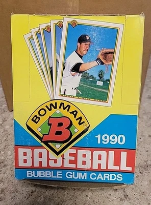 1990 BOWMAN BASEBALL WAX BOX 36 pacotes fechados. Frank Thomas Sammy Sosa novato? - Imagem 1 de 2