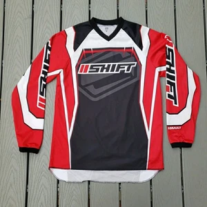 SHIFT Moto Jersey Mens Medium Black Red Assault MX Motocross - Picture 1 of 13