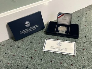 2001 P Capitol Visitor Center Silver Dollar Proof Coin w/ Box & COA - Picture 1 of 4