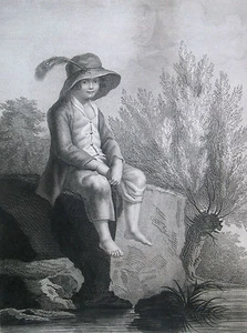 Jacques Marchand 1769-1845 Paris / Lithografie "La petit Paresseux" / 1806 - Picture 1 of 1