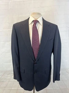 Hickey Freeman Men's Dark Gray Striped Wool Suit 41R 35X30 $1,895 - Picture 1 of 14