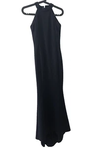 Custom Made Dress Size 6 Blue Bodycon Maxi Navy Slim Fit Party Adults Ladies - Picture 1 of 8