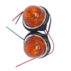 2Pcs For Land Rover Classic Mini Lucas L594 Front or Rear Amber Indicator Lights - Picture 1 of 5