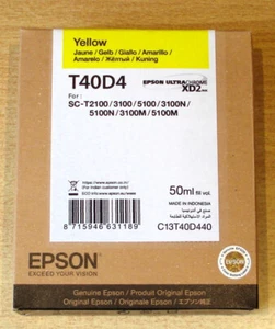 Original Epson T40D4 Yellow Patrone ORIGINAL Tinte SC-T2100 T3100 T5100 Datum 2024 - Bild 1 von 3