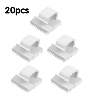 Cable Clips Self-Adhesive Cord Management Electrical Wiring Tie Holder Organizer - Picture 1 of 15
