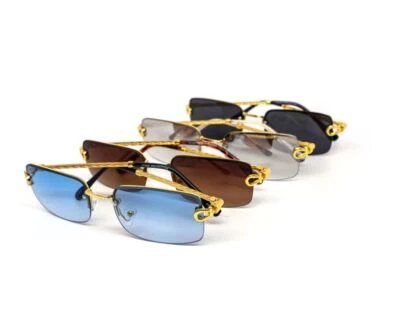 Gafas de sol con montura dorada para hombres y mujeres estilo sofisticado modelo Quevo NUEVAS Foto 1 de 4