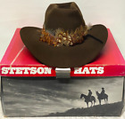 John B. Stetson 4X Beaver 6 3/4 Cowboy Hat Original Box 90s Vintage~XXXX Stetson