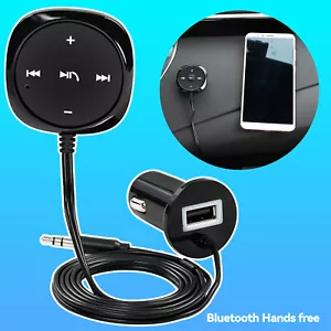 DE Ricevitore Bluetooth Auto 5.0 Trasmettitore Ricevitore Audio Adattatore Auto 3.5mm AUX - Foto 1 di 12